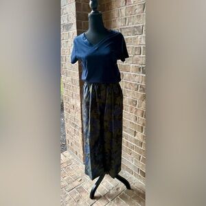 6397 Silk Navy Camouflage Pants